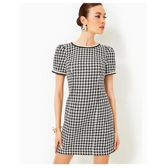 Lilly Pulitzer Dresses & Skirts - NWT Lilly Pulitzer Doriane Boucle Shift Sequin Houndstooth dress Sz 4